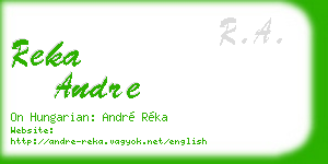 reka andre business card