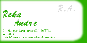 reka andre business card